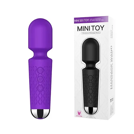 Mini Varinha Mágica - 20 modos de vibrações e recarregável