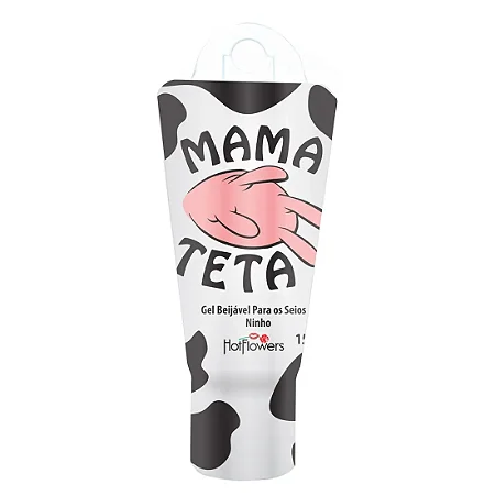 Mama Teta Gel Beijável Para os Seios 15g Linha Xups Brasileirinhos Hot Flowers