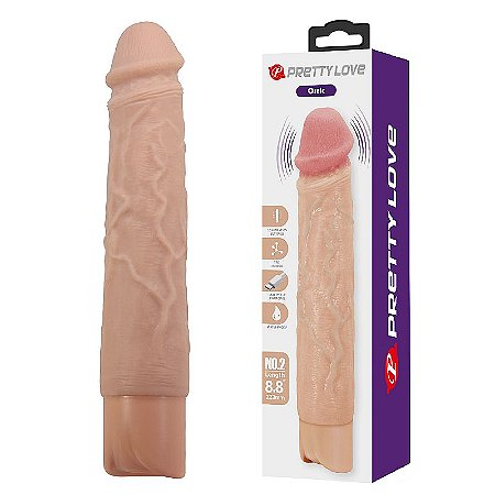 Prótese Realístico com Vibrador Osric Bege - 22,3x4cm