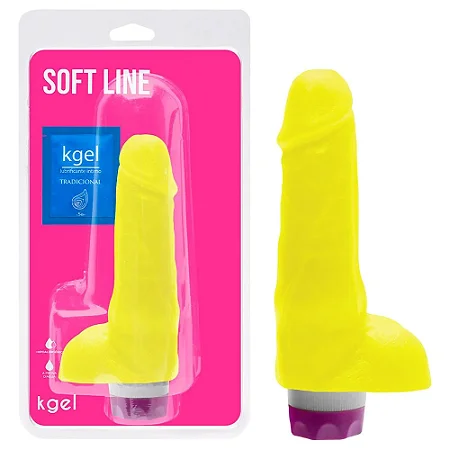 Pênis Vibrador Multivelocidade Colors 16,5x3,5cm - Kgel