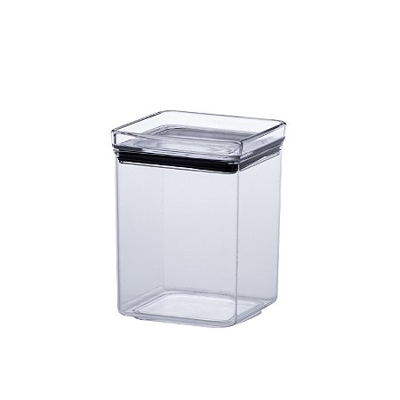 POTE DE ACRILICO QUAD LUMINI EMP C/TP HERM 1000ML