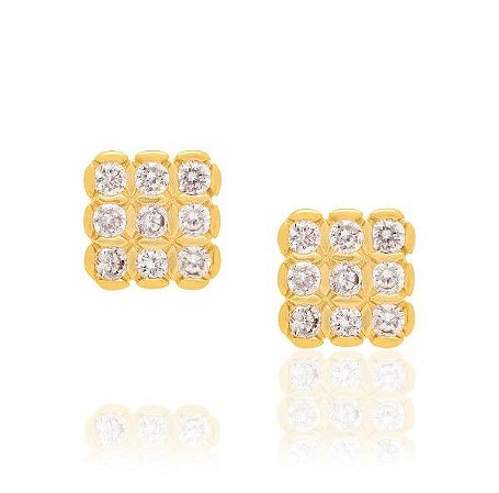 BRINCO ROMMANEL LOSANGO CRAVEJADO - 525048