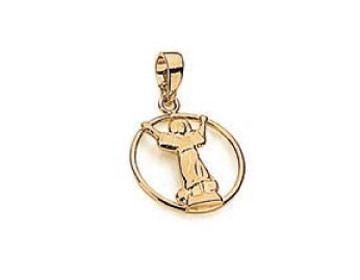 PINGENTE ROMMANEL CRISTO COM CIRCULO VAZADO 541062