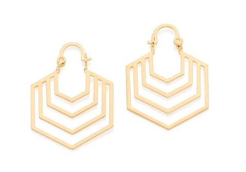 BRINCO ARGOLA ROMMANEL HEXAGONAL 526023