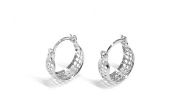 BRINCO ARGOLA RHODIUM PEQUENA 120704