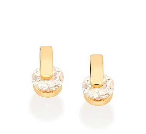 BRINCO ROMMANEL DOURADO INFANTIL COM CRISTAL REDONDO 523530