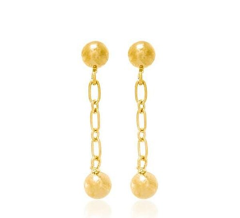 BRINCO ROMMANEL DOURADO FORMADO POR BOLAS 4MM LISAS 523273