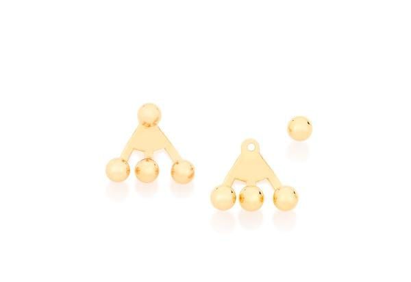 BRINCO ROMMANEL DOURADO EAR JACKET COM BOLA DE METAL 525191