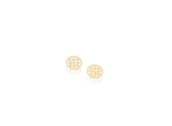 BRINCO ROMMANEL DOURADO REDONDO TRABALHADO E VAZADO 525826