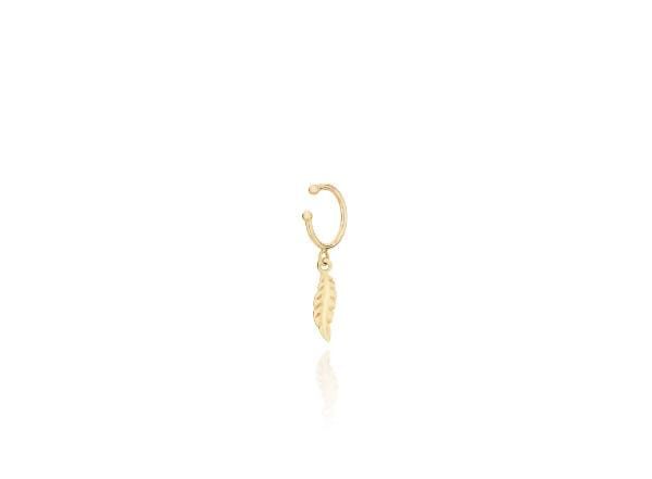 BRINCO ROMMANEL DOURADO EAR CUFF FORMATO MEIA ARGOLA COM PENA 525406