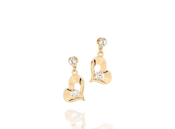 BRINCO ROMMANEL DOURADO BASE REDONDA COM CRISTAL 524221