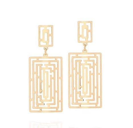 BRINCO ROMMANEL DOURADO COM PEÇAS RETÂNGULARES 526028-00-00