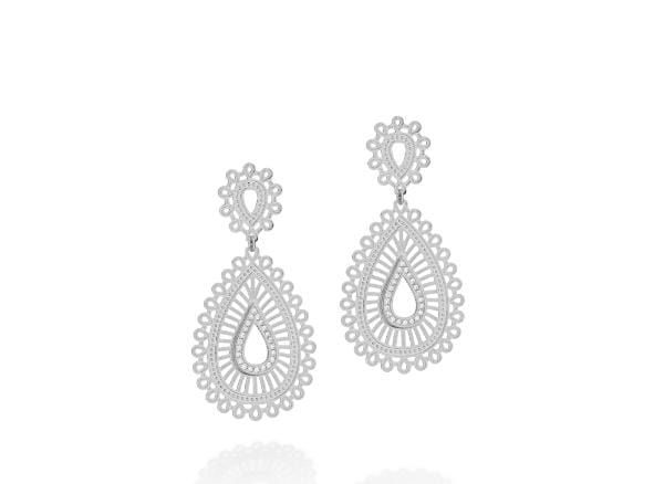 BRINCO ROMMANEL RHODIUM GOTA E BORDAS ESTILIZADAS 121555-00-06