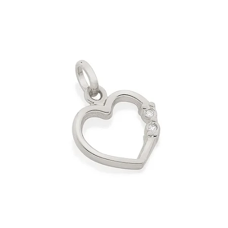 PINGENTE ROMMANEL RODHIUM CORAÇÃO VAZADO – 140672