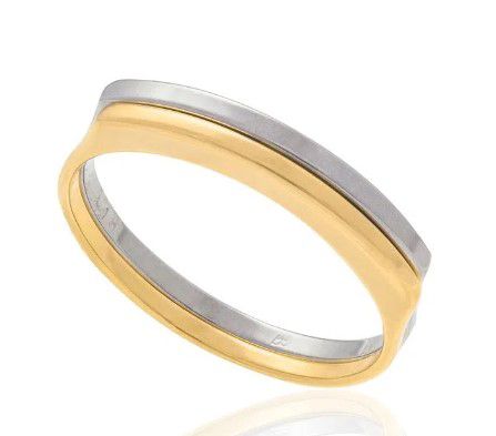ANEL ROMMANEL FOLHEADO A OURO E RHODIUM 511490