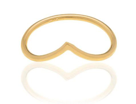 ANEL ROMMANEL FOLHEADO A OURO SKINNY RING 512449