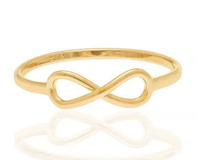 ANEL ROMMANEL FOLHEADO A OURO INFINITO 511815