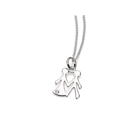 PINGENTE ROMMANEL RODHIUM CASAL COM CRISTAL – 140509