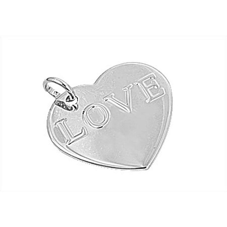 PINGENTE ROMMANEL RODHIUM CORAÇÃO COM PALAVRA LOVE – 140560