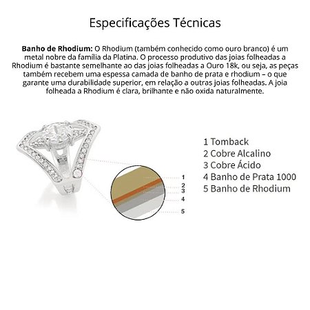 PINGENTE ROMMANEL RODHIUM FLOR COM CRISTAL GRANDE NO CENTRO – 140394