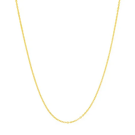 CORDÃO ROMMANEL DOURADO FIO CADEADO BATIDO - 50 CM - 530308