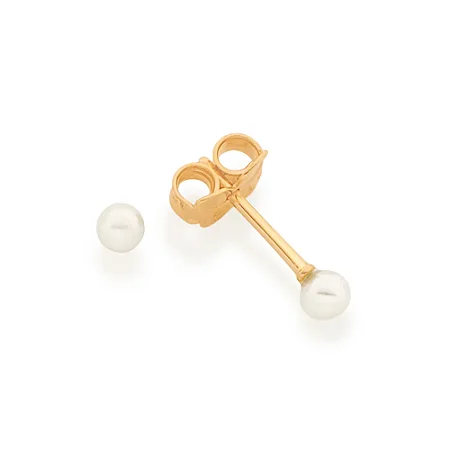 BRINCO ROMMANEL DOURADO PÉROLA PEQUENA SEGUNDO FURO – 525027