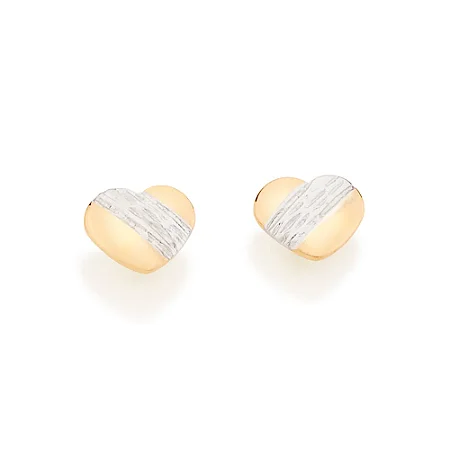 BRINCO ROMMANEL DOURADO INFANTIL CORAÇÃO RAJADO DE RHODIUM – 520240
