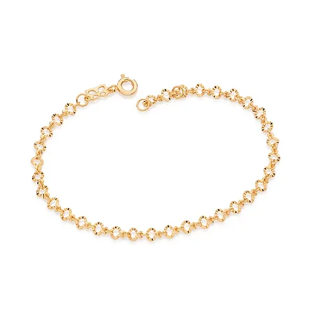 PULSEIRA ROMMANEL ELOS DE CORAÇÃO DIAMANTADOS - 552062