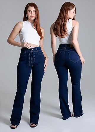 CALÇA SAWARY BOOT CUT COM CADARÇO LE