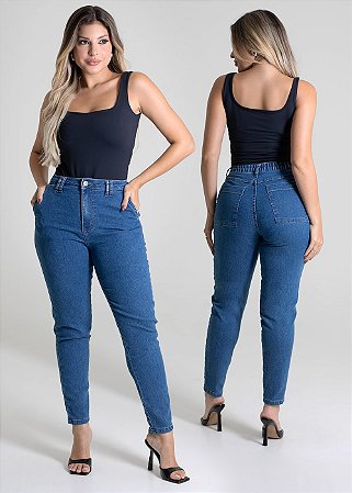 CALÇA SAWARY MOM COM ELASTICO ATRAS EO