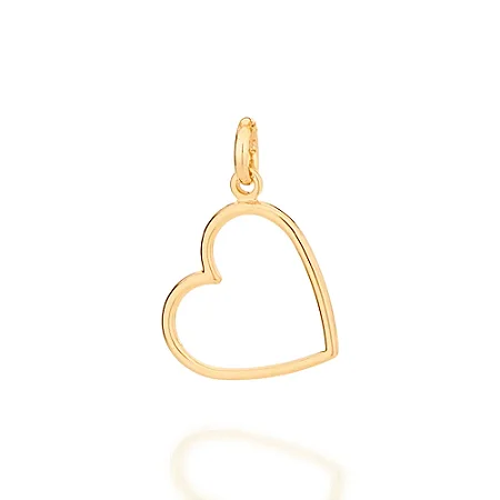 PINGENTE ROMMANEL CORAÇÃO VAZADO MEDIO 542370