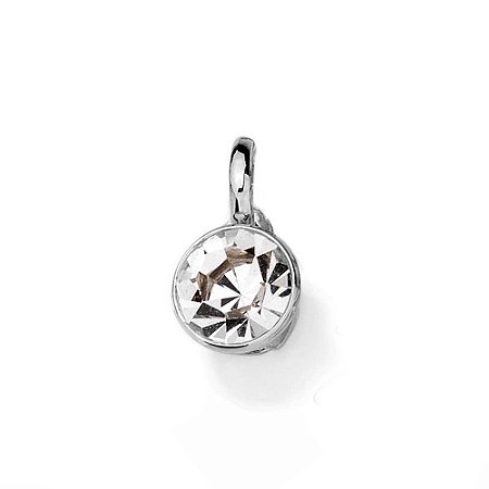 PINGENTE ROMMANEL RODHIUM SOLITÁRIO REDONDO COM CRISTAL – 140635