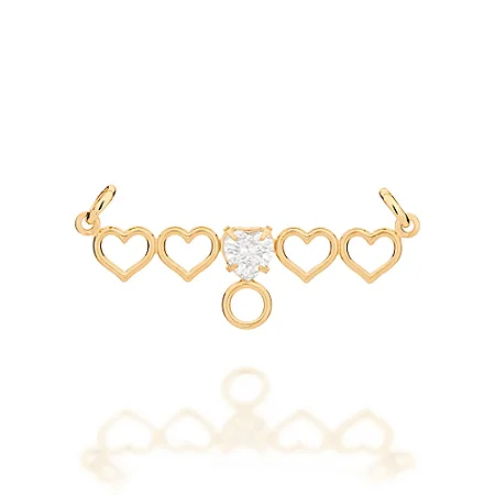 PINGENTE ROMMANEL SEPARADOR CORACOES 542389