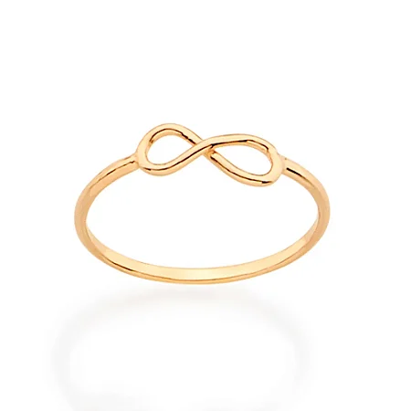 ANEL ROMMANEL FOLHEADO A OURO INFINITO 511815