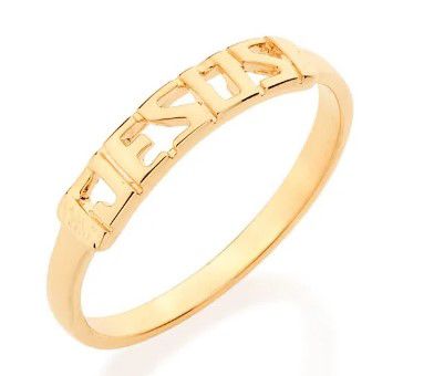 ANEL ROMMANEL DOURADO ESCRITO JESUS 511184