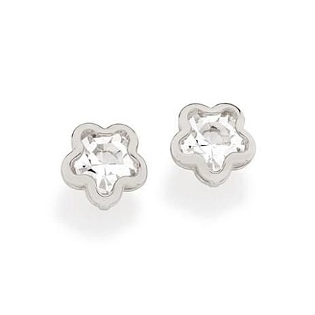 BRINCO ROMMANEL CRISTAL BR FLOR PRATA 120147-06