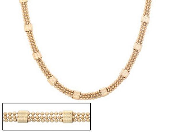 CORDÃO ROMMANEL FIO TRIPLO DE BOLAS DIAMANTADAS – 531290