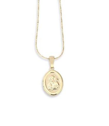 PINGENTE ROMMANEL MEDALHA OVAL SANTO ANTONIO 541669