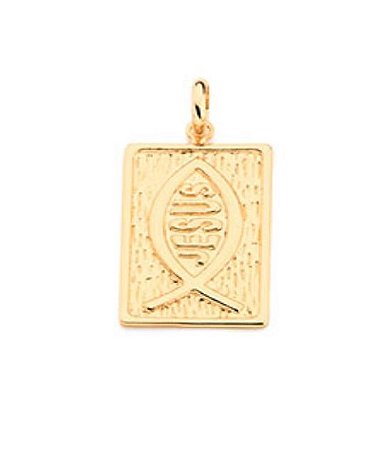 PINGENTE ROMMANEL PLACA COM SIMBOLO CRISTAO E ESCRITO JESUS 541752