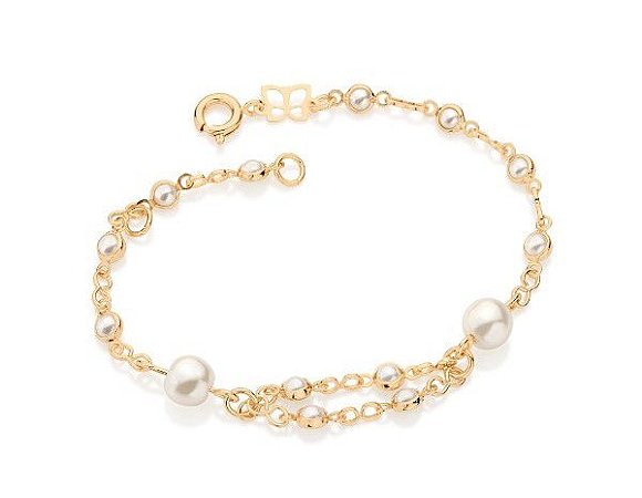 PULSEIRA ROMMANEL INFANTIL FIO DE PEROLAS - 550926