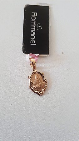 PINGENTE ROMMANEL MEDALHA NOSSA SENHORA DO CARMO COM BORDAS TRABALHADAS 1,7 CM 540511