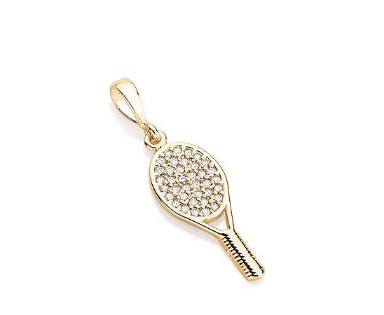 PINGENTE ROMMANEL RAQUETE CRAVEJADA 541625