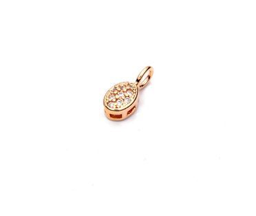 PINGENTE ROMMANEL OVAL COM 9 ZIRCÔNIAS CRAVEJADAS 541547