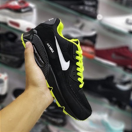 air max 90 preto com amarelo