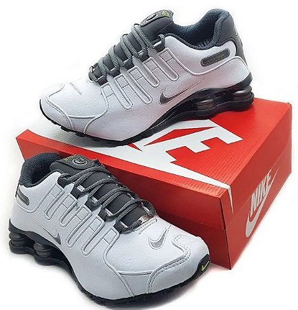 nike 4 molas cinza e laranja