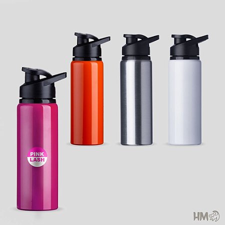 10 Squeeze Alumínio 600ml Personalizadas