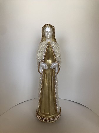 Imagem de Nossa Senhora Grávida 23cm com pérolas