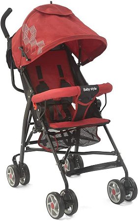 Carrinho de Bebe Umbrella Vermelho Baby Style 80122