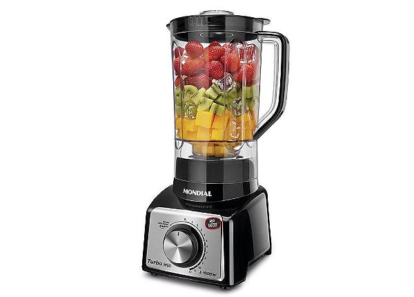 Liquidificador Turbo Inox Mondial L-1000 BI 220v Preto