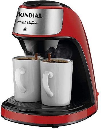 Cafeteira Elétrica Mondial Smart Coffee C-42-2X-RI - 2 Cafés Vermelha 220v 4991-02